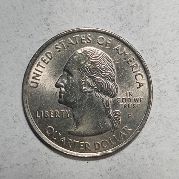 Arte . Moeda americana de 25 centavos de dólar, comemorativa a foto 3