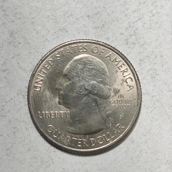 Arte . moeda americana de 25 centavos de dólar, datada de 1995 foto 2