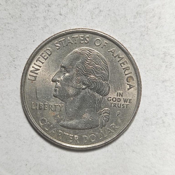 Arte . moeda americana de 25 centavos de dólar, datada de 1995 foto 6