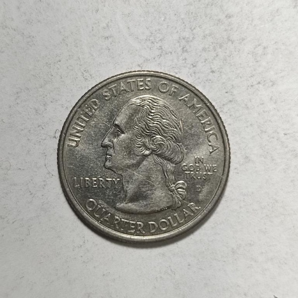 Arte . moeda americana de 25 centavos de dólar, representando foto 1