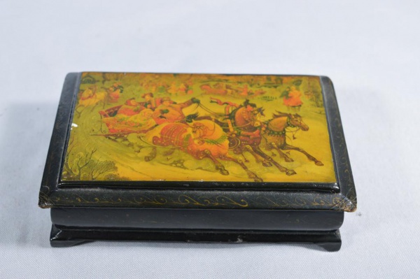 Arte . Caixa cigarreira cerca de 1930, possivelmente em jacara foto 3