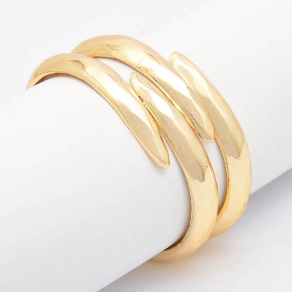 Arte . Pulseira de metal dourado e material sintético policrom foto 7