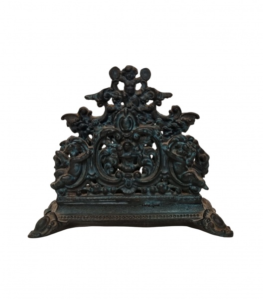 Arte . Grande colher decorativa, em metal amarelo cinzelado, c foto 4