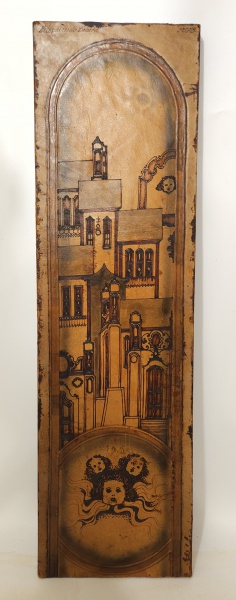 Arte . Quadro O.S.C. -  P. Reis - Sobrado e Igreja. Medidas 47 foto 4
