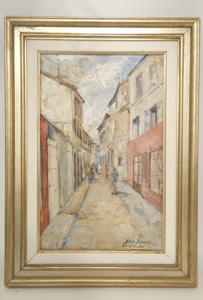 Arte . Quadro O.S.C. -  P. Reis - Sobrado e Igreja. Medidas 47 foto 6