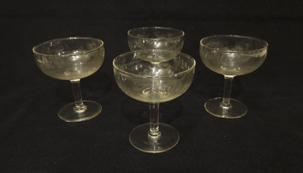 Arte . Conjunto de 6 taças para champanhe em cristal na tonali foto 7