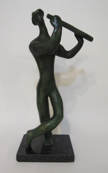 Arte . CARYBÉ - Mulher sentada na pedra, escultura em bronze, foto 2