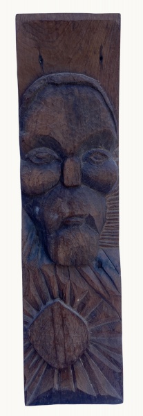 Arte . BENEDITO - TALHA DE MADEIRA COM REPRESENTAÇÃO ABSTRATA foto 1
