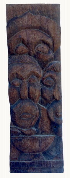 Arte . BENEDITO - TALHA DE MADEIRA COM REPRESENTAÇÃO ABSTRATA foto 2