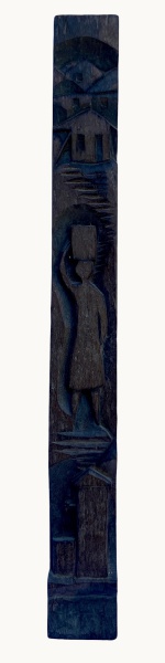 Arte . BENEDITO - TALHA DE MADEIRA COM REPRESENTAÇÃO ABSTRATA foto 4
