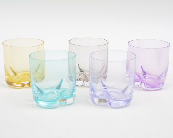 Arte . SAINT LOUIS - Cinco copos em fino cristal francês, bojo foto 7