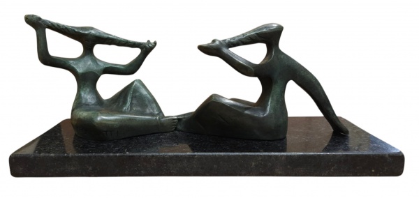 Arte . CARYBÉ - Amazonas, escultura em bronze patinado, base e foto 3