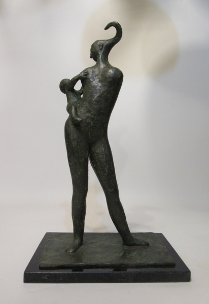 Arte . CARYBÉ - Amazonas, escultura em bronze patinado, base e foto 4