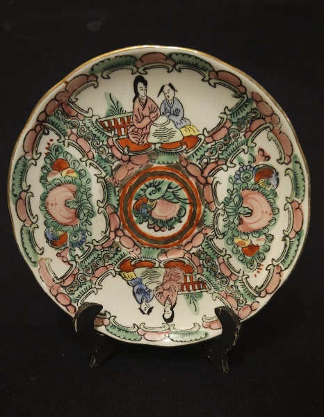 Arte . BIONE - Xícara para chá e pires em porcelana decorada c foto 7