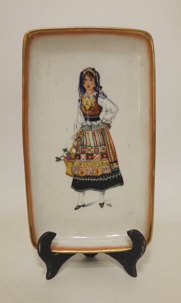 Arte . BIONA - Pires em porcelana com decoração carruagem. Diâ foto 5