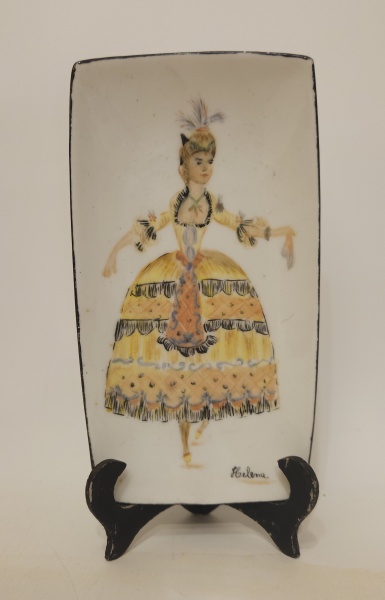 Arte . BIONA - Pires em porcelana com decoração carruagem. Diâ foto 6