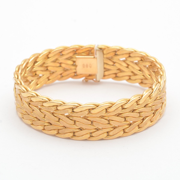Arte . Pulseira infantil em ouro amarelo, 18 K, e pedras color foto 3
