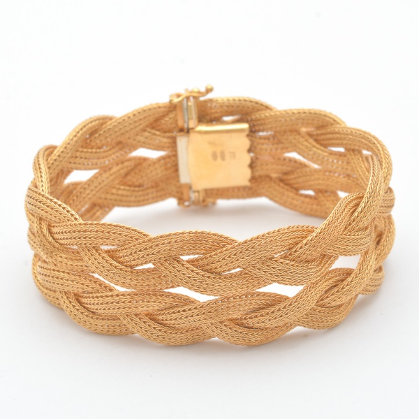 Arte . Pulseira infantil em ouro amarelo, 18 K, e pedras color foto 4