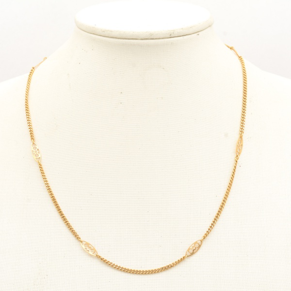 Arte . Cordão em  ouro amarelo e branco,, 18 K,, peso 14,1  gr foto 2