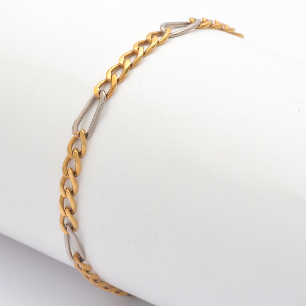Arte . Cordão em  ouro amarelo e branco,, 18 K,, peso 14,1  gr foto 3