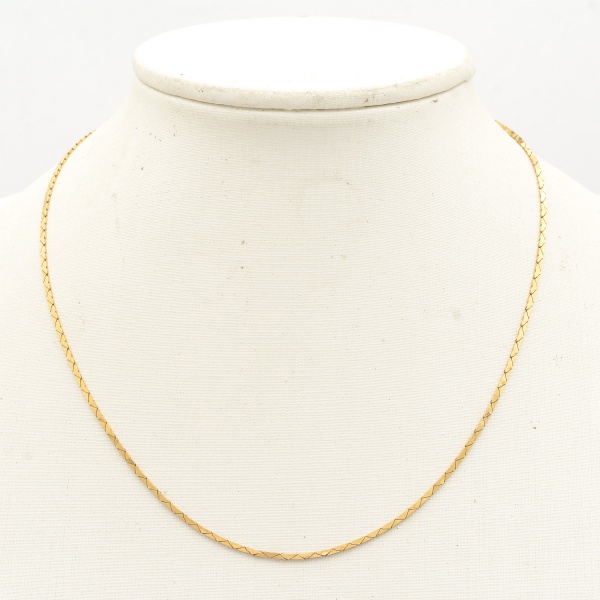 Arte . Cordão em  ouro amarelo e branco,, 18 K,, peso 14,1  gr foto 4