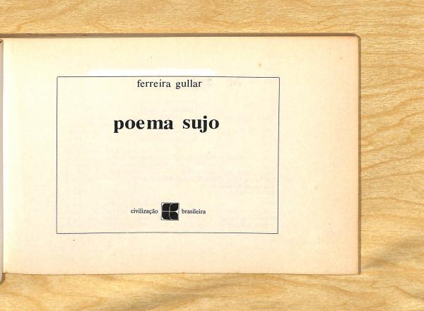 Ferreira Gullar: Poema Sujo. 1º Edição Autografada. Civ