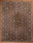 Antigo Tapete a maquina ao gosto persa c/ decoração floral, med. 535 x 242cm = 12,95m².