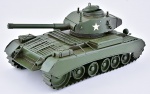 COLECIONISMO - Tanque norte americano da II Guerra Mundial, grande miniatura, em metal verde, med. 23 x 11 x 11cm.