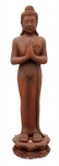 Buda Thai, magnifica escultura tailandesa, em material metalizado bronzeado, alt. 150cm.