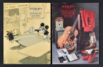 LIVROS (2) - "ANIMATION ART" - 1990, New York, Sotheby's, ilustrado, grande formato, "COLLECTORS' CARROSEL INCLUDING PROPERTY FROM THE ESTATE OF BUDDY HOLLY" - 1990, New York, Sotheby's, ilustrado, grande formato, brochuras.