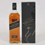 JOHNNIE WALKER - Whisky escocês BLACK LABEL  12 ANOS  01 LITRO.  LACRADO, NA CAIXA ORIGINAL.