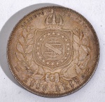 IMPÉRIO DO BRASIL. Moeda de 2000 Réis, ano 1889 - Prata 917 - D. Pedro II - 4º tipo - Peso circa 25,5 g - Med.: 37 mm