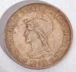 BRASIL REPÚBLICA VELHA. Moeda de 500 Réis, ano 1889 - Prata 917 - Peso circa 6,3 g - Med.: 25,5 mm