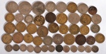 Grande acumulação de moedas de réis. Valores faciais variando de 20 Réis a 2000 réis - Anos 1901 a 1938