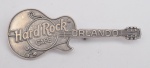 HARD ROCK CAFÉ. Broche em prata Sterling do Hard Rock Café de Orlando, Flórida. Med: 4,2 cm