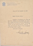 DOCUMENTO. Milton Campos - Carta em papel timbrado da Câmara dos Deputados, comissão de constituição e Justiça - Gabinete do Presidente - Carta de agradecimento - 7/12/1955