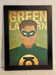 Green Lantern  Quadro Vintage - Sem vidro.  Med: 48cm alt x 36 cm Largura