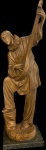 Escultura em bronze representando "Arlequim". Med. 60 cm.