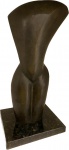 CESCHIATTI- Escultura em bronze representando "Torso" peça assinada e com selo da fundição Zani, base em granito. Med. 37 cm.