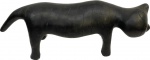 SONIA EBLING- Escultura em bronze patinado representando Felino, assinado. Med. 18 X 54 cm.