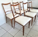 GIUSEPE SCAPINELLI- Maravilhoso conjunto composto por 6 Cadeiras em jacarandá claro e estofadas, em ótimo estado de conservação.