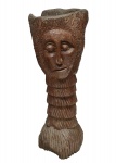 LOUCO - BOAVENTURA DA SILVA FILHO (1932-1992) - "PILÃO" esculpido em bloco único de madeira,