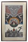 GILVAN SAMICO - (1928-2013) "A Pesca" Xilogravura 24/120, 96 x 54cm. Assinado, titulado e da