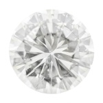 Brilhante redondo, lapidação Amsterdan, com 3,10 Cts, dimensões: diâmetro 9,6, profundidade 5,5 mm,
