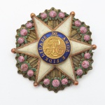 IMPERIAL ORDEM DA ROSA. Comenda. Placa em prata esmaltada - Possivelmente grau Oficial - peso to