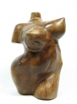 Dorso feminino, escultura em madeira nobre esculpida. med: 10 cm
