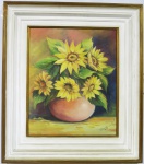 DANIEL LOPES - Natureza morta (flores), óleo sobre tela, assinado no canto inferior direito. med: 55 cm x 45 cm (sem moldura) 80 cm x 72 cm (com moldura)