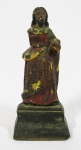 São Judas Tadeu - Imagem sacra brasileira, circa 1900, em madeira esculpida e policromada. med: 18 cm de altura (no estado)