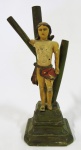 São Sebastião (padroeiro da cidade do rio de janeiro) - Imagem sacra, sec. XIX, em madeira esculpida e policromada. med: 30 cm de altura  (no estado)
