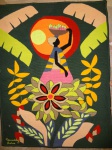 Kennedy Bahia, bela tapeçaria do artista Kennedy Bahia, nascido em Valparaiso em 1929, Chile. Grande admirador da cultura Bahiana, muitos dos seus trabalhos motivos folclóricos. Medida=1.28 x 97 cm. Perfeito!